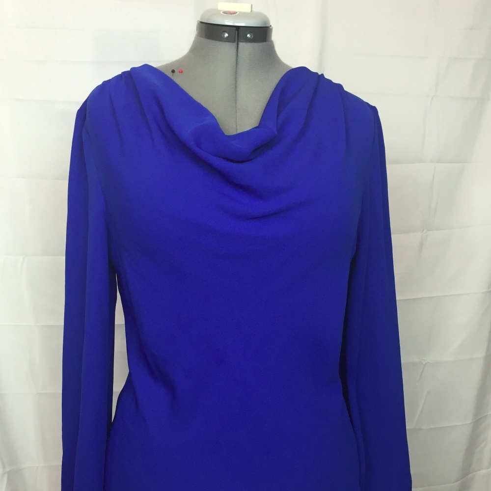 Lands end blue blouse size 14